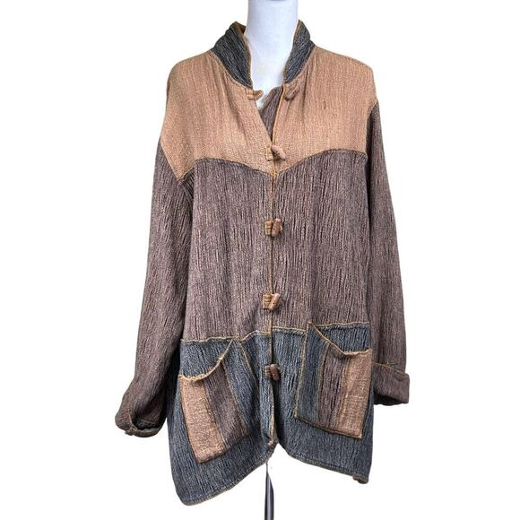 Tribe People United jacket, large, artisan, earthy, cozy, bohemian, cottagecore - Picture 1 of 6